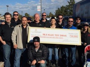 PT’s Entertainment Group donated $35,000 and dropped off hundreds of bikes and toys to 98.5 KLUC’s 17th annual Chet Buchanan & The Morning Zoo Toy Drive.