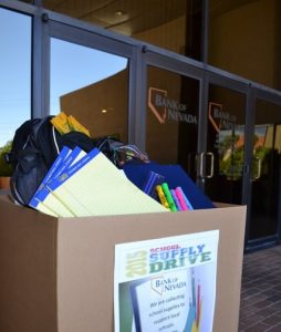 Bank of Nevada is inviting the public to join its employees and customers in helping provide necessary school supplies to at-risk students in Nevada.