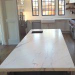 Residential kitchen in Pacific Grove, California with carrara marble protected with TuffSkin satin