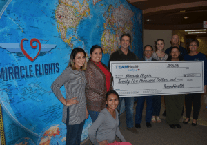 Miracle Flights is honored to be awarded a $25,000 donation from TeamHealth, the country’s leading provider of outsourced hospital-based clinical.