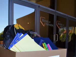 Bank of Nevada is inviting the public in helping to provide necessary school supplies to at-risk students who attend Clark County School District Schools.