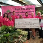 Moana Nursery presented a check for more than $6,600 to the American Cancer Society to help support breast cancer research.