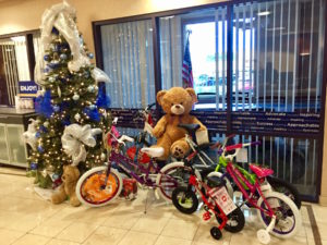 Nevada State Bank is collecting new, unwrapped children’s toys and bikes from Nov. 20 to Dec. 6 to support the CBS radio station’s efforts.