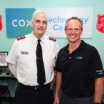 Major Kinnamon and David Diers at The Salvation Army Cox Technology Center lr
